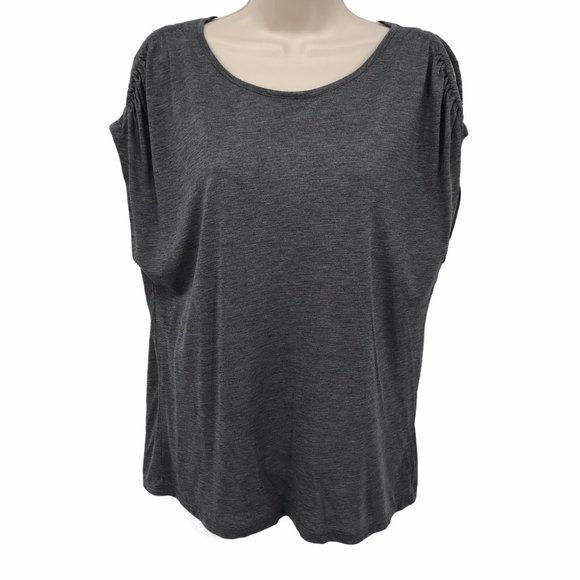 Zara Stretch Knit Cold Shoulder Tee M - Picture 1 of 4